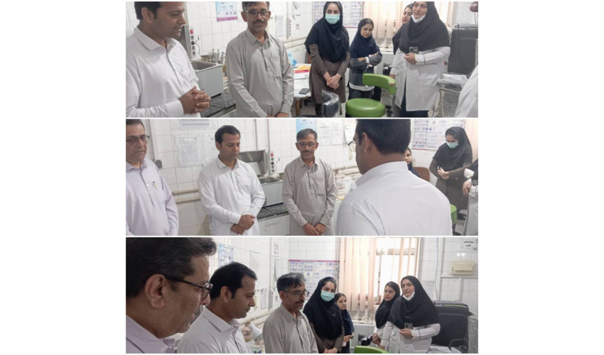 بازدید مسئولان ستاد نوروزی دانشکده علوم پزشکی چابهار از آزمایشگاه مرکزی شهرستان چابهار